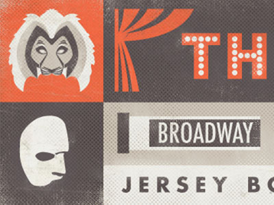 Theater broadway icon illustration theater web banner
