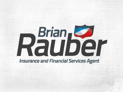 Brian Rauber Logo agent brand insurance logo mark shield