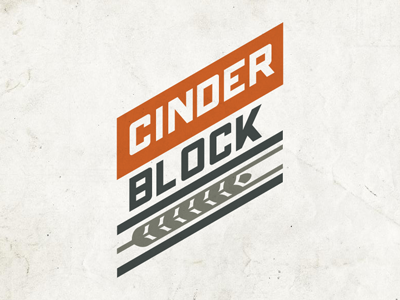 Cinder Block Brewery, Secondary Logo Round 1 beer branding brewery logo