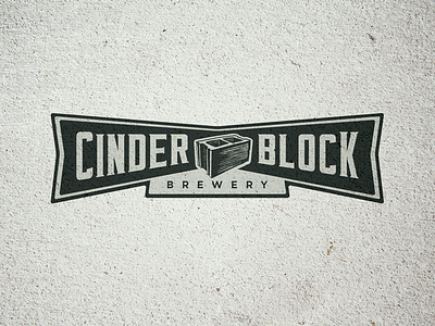 Cinder Block Brewery Primary Logo beer branding brewery logo