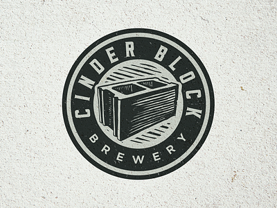Cinder Block Brewery Secondary Logo beer branding brewery logo mark