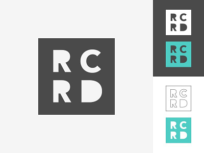 RCRD logo designer developer logo personal brand