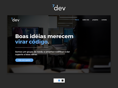 7Dev Webpage business page dev developer group homepage portfolio ui ui design user interface