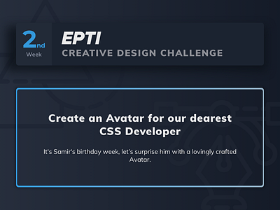 EPTI Creative Design Challenge - Week 02 challenge epti