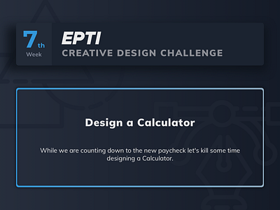 EPTI Creative Design Challenge - Week 07 challenge epti