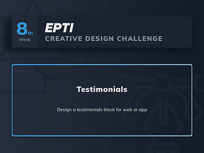EPTI Creative Design Challenge - Week 08 challenge epti