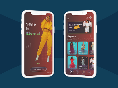 Clothing App Concept Design fashion app graphic design mobile app design ui ui ux