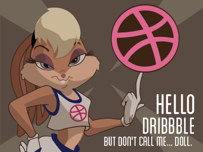 Hellodribbble basketball bunny dribbble invite lola looney tunes