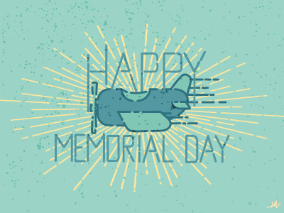 Happy Memorial Day! america font happy holiday lettering memorial plane type