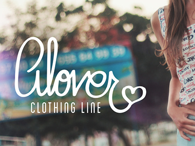 Alover Clothing Line brand clothes font identity logo shopping store type typeface