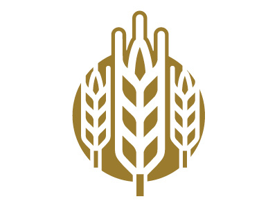 Wheat Logo brand crop farming field gold grain harvest icon identity logo wheat