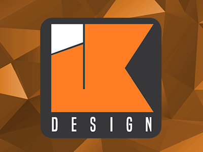 i,Kaleidoscope Design Logo brand clean design i icon identity k logo orange shape site square