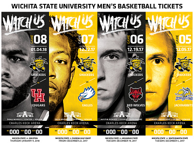 WSU Men's Basketball Tickets Con. basketball brand kansas season sport style ticket tickets wichita wichita state