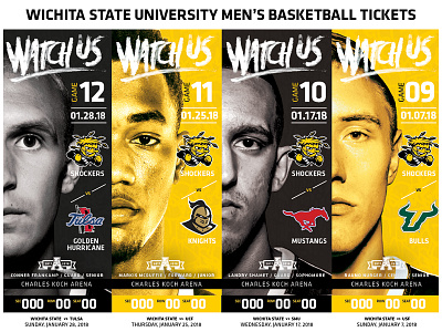 WSU Men's Basketball Tickets Con. basketball brand college kansas sport sports style ticket tickets wichita wichita state