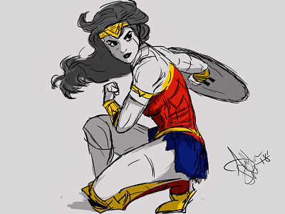 Wonder Woman Sketch art digital art drawing sketch wonder woman