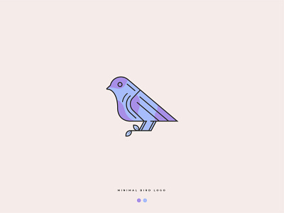 Minimal Bird Icon logo