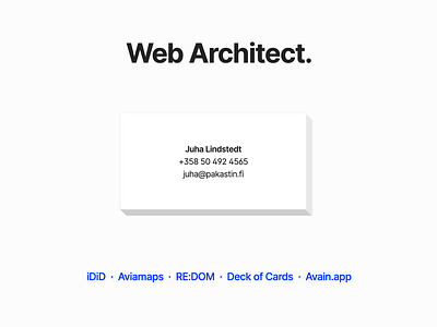 Web Architect.