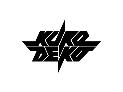 Kuro deko Logotype cyberpunk electronic electropunk lettering letters logotype music tokyo typography