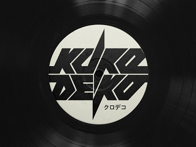 Kuro deko Vinyl Record cyberpunk logo logotype music typography vinyl cover visual design