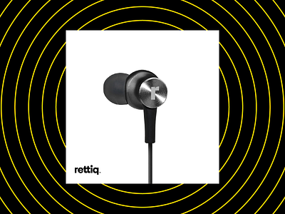 Rettiq logo on earbuds