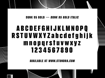 DUNK95 blackandwhite display font font design font family glyphsapp nba sports type typography