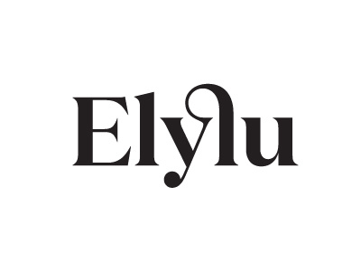 Elylu detail feminine ligature logo serif wordmark