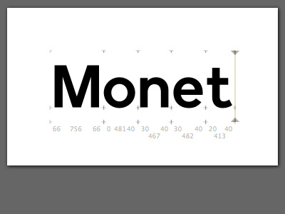 Monet type test font sans type typography wip