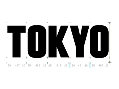 TOKYO black bold condensed type wip