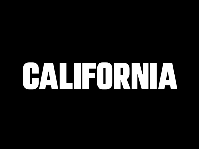 CALIFORNIA bold condensed type wip