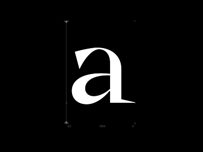 logo in progress a black display glyphs logo type typography wip