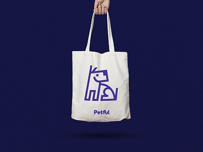 Tote bag bag branding dog icon logo pets tote vet