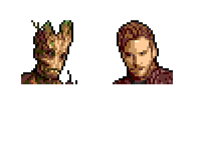 Guardians of the Galaxy - WIP 32 groot guardians of the galaxy icon marvel peter quill pixel art starlord