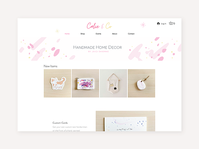 Calie & Co Website branding branding and identity ecommerce home page shop design web web design website website builder