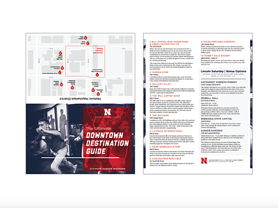 UNL Downtown Destination Guide booklet college collegiate guide map nebraska university unl