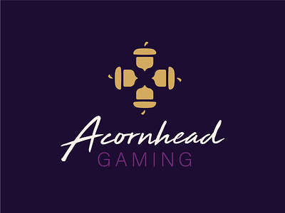 Acornhead Gaming Logo acorn branding combination mark gaming gaming logo graphic design identity identity design logo logos modern logo