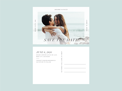 Minimalist Frame Save the Date Postcard