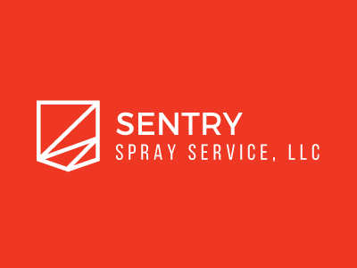 Sentry Spray Service brand identity pest control branding combination logo mark redesign shield symbol