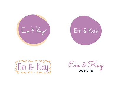 Em & Kay Donuts bakery bakery logo combination mark donut logo donut shop donuts doughnut doughnut logo logo logo ideas logos mark