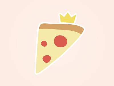 Pizza Sticker food illustration lunch pizza pizza slice snacks sticker sticker design