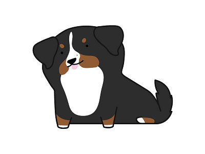 Aspen animals bernese bernese mountain dog cute dog doggo dog illustration illustration pets pup puppy