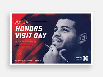 Honors Day Postcard academics college events invitation invite mail nebraska postcard postcard design postcards print print design unl