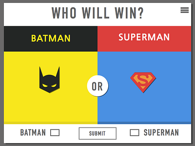 Landing Page #3 app dailyui flatmaterialbatman mobile superman ui ux