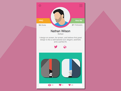 User Profile #006 app dailyui mobile ui ux