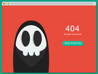 404 Page #008 404 app dailyui death illustration mobile ui ux web