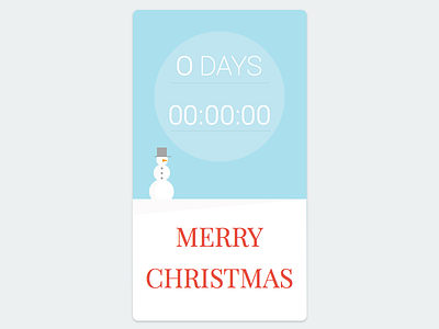 Merry Christmas! app christmas count down dailyui mobile ui ux