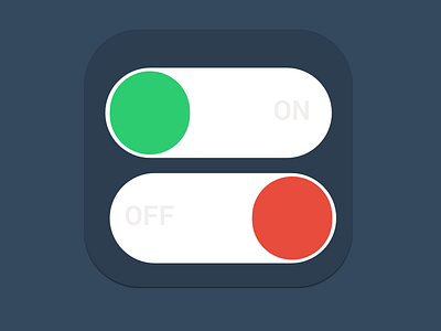 ON / OFF app button dailyui flat mobile off on ui ux