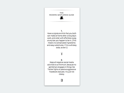 The Modern Gentleman Guide *Up Date* design flat guide happy kind modern ui ux website