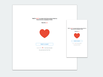 Tweet A Heart design flat happy heart kind modern tweet ui ux website