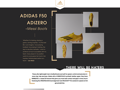 ADIDAS F50 ADIZERO football messi modern rawwebdesignflatuiuxmobilepro