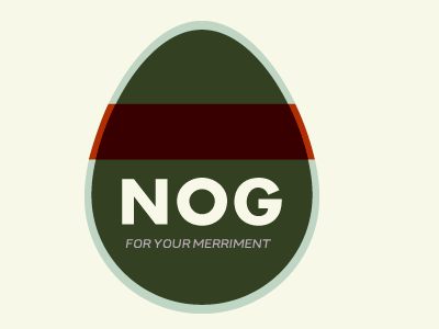 N.O.G - Eggnog. Caffine. Booze. design eggnog identity logo